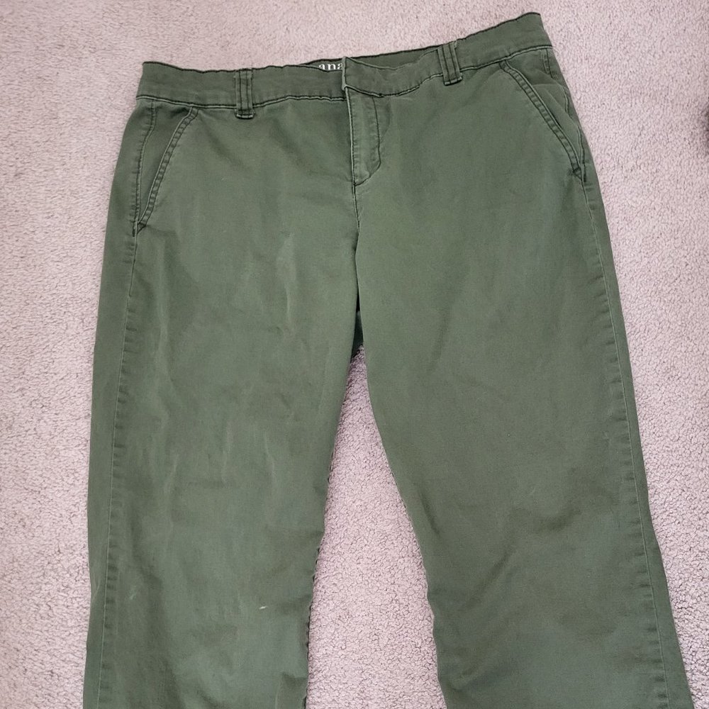 Ana Wide Leg Chino Crop Pants Size 10